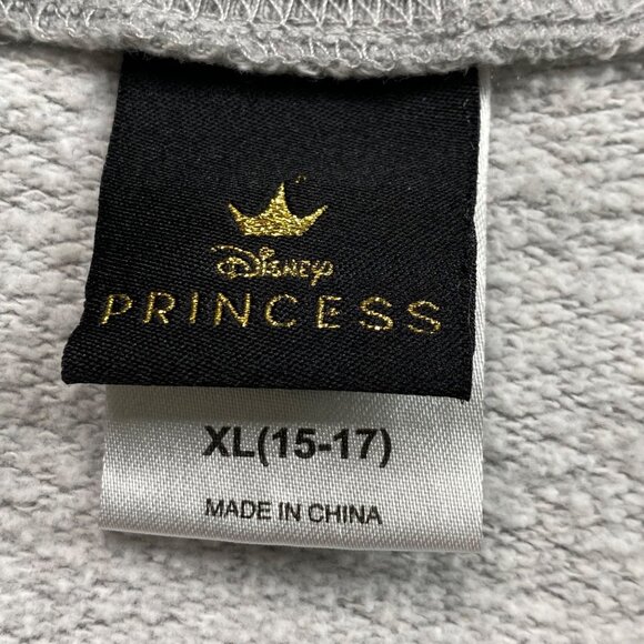 Disney Princess Sweatshirt‎ Womens XL 15 17 Gray Ariel Little Mermaid Graphic - Picture 3 of 9